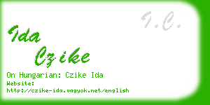 ida czike business card